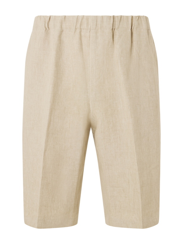 Photo: PIACENZA 1733 - Straight-Leg Linen Bermuda Shorts - Neutrals
