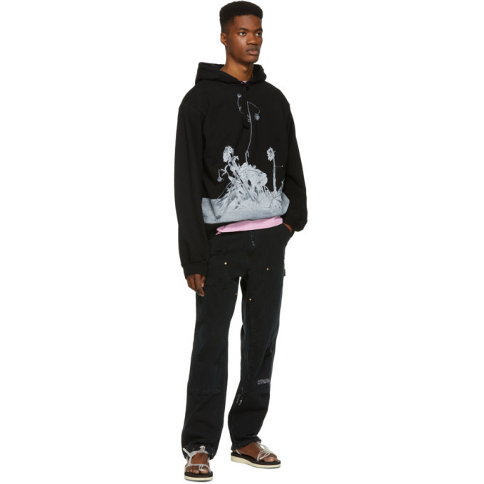 Christian Dada Black Akari Print Hoodie