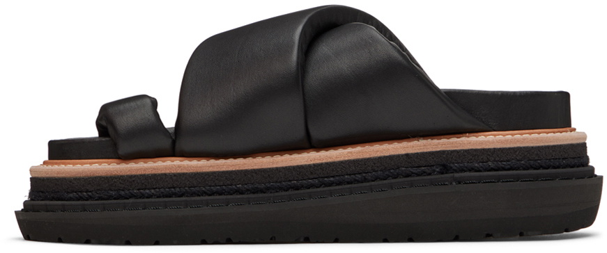 sacai Black Multiple Sole Sandals Sacai