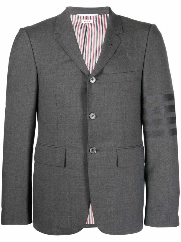 Photo: THOM BROWNE - Wool Single-breasted Blazer Jacket