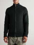 S.N.S. Herning - Virgin Wool Zip-Up Cardigan - Green