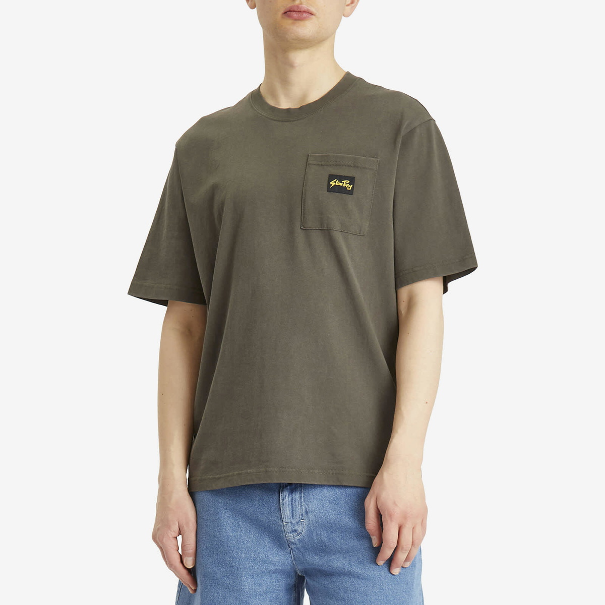 Stan Ray Men's Patch Pocket T-Shirt in Washed Black