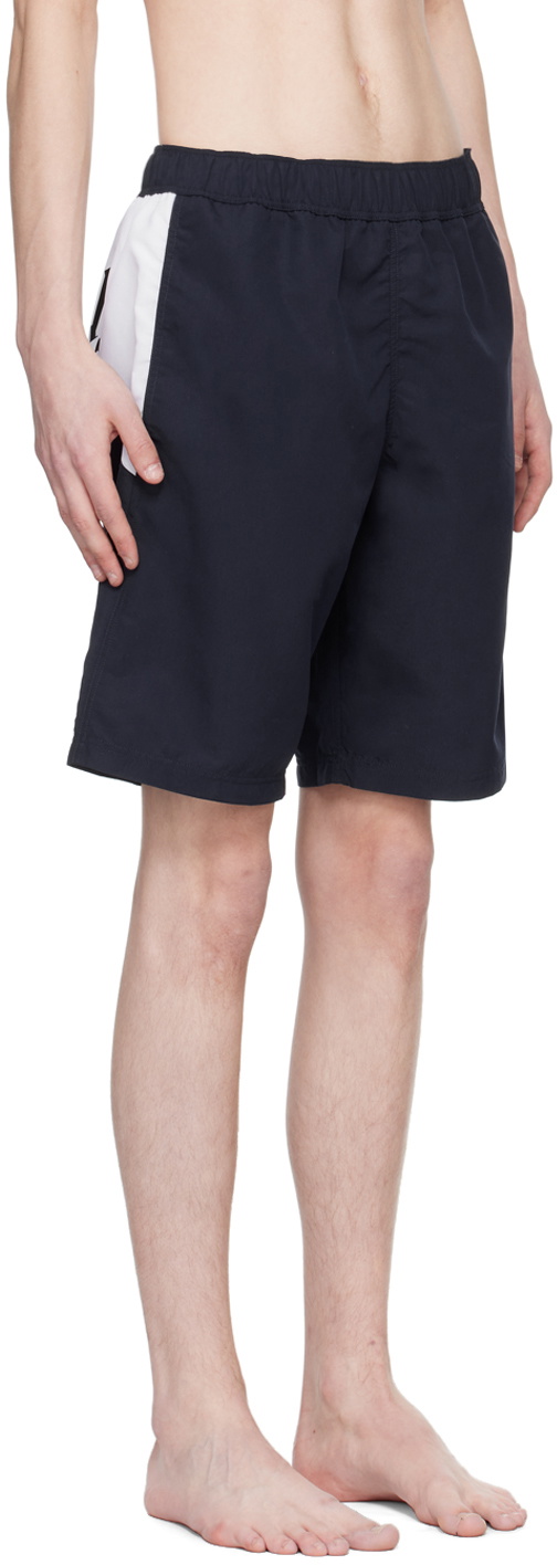 Palm Angels Navy Printed Swim Shorts