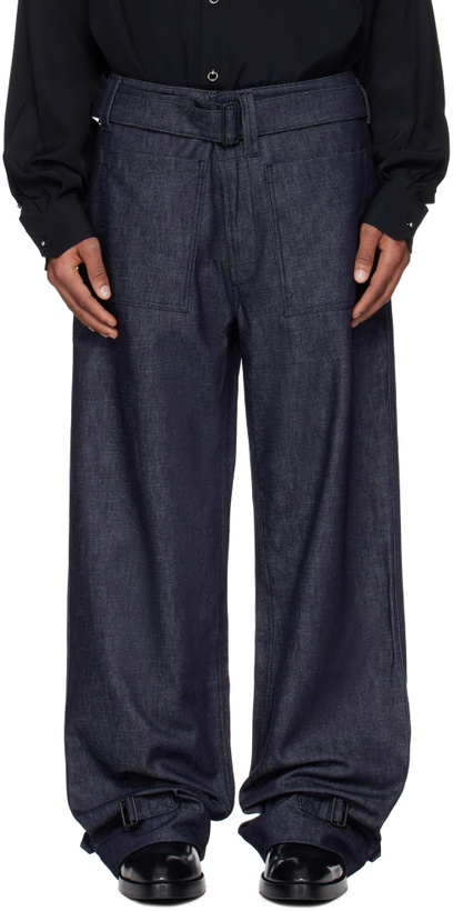 Photo: Mugler Navy Raw Denim Jeans