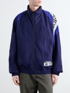 Neighborhood - Logo-Print Colour-Block Taffeta Track Jacket - Blue