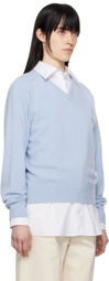 Carven Blue V-Neck Sweater