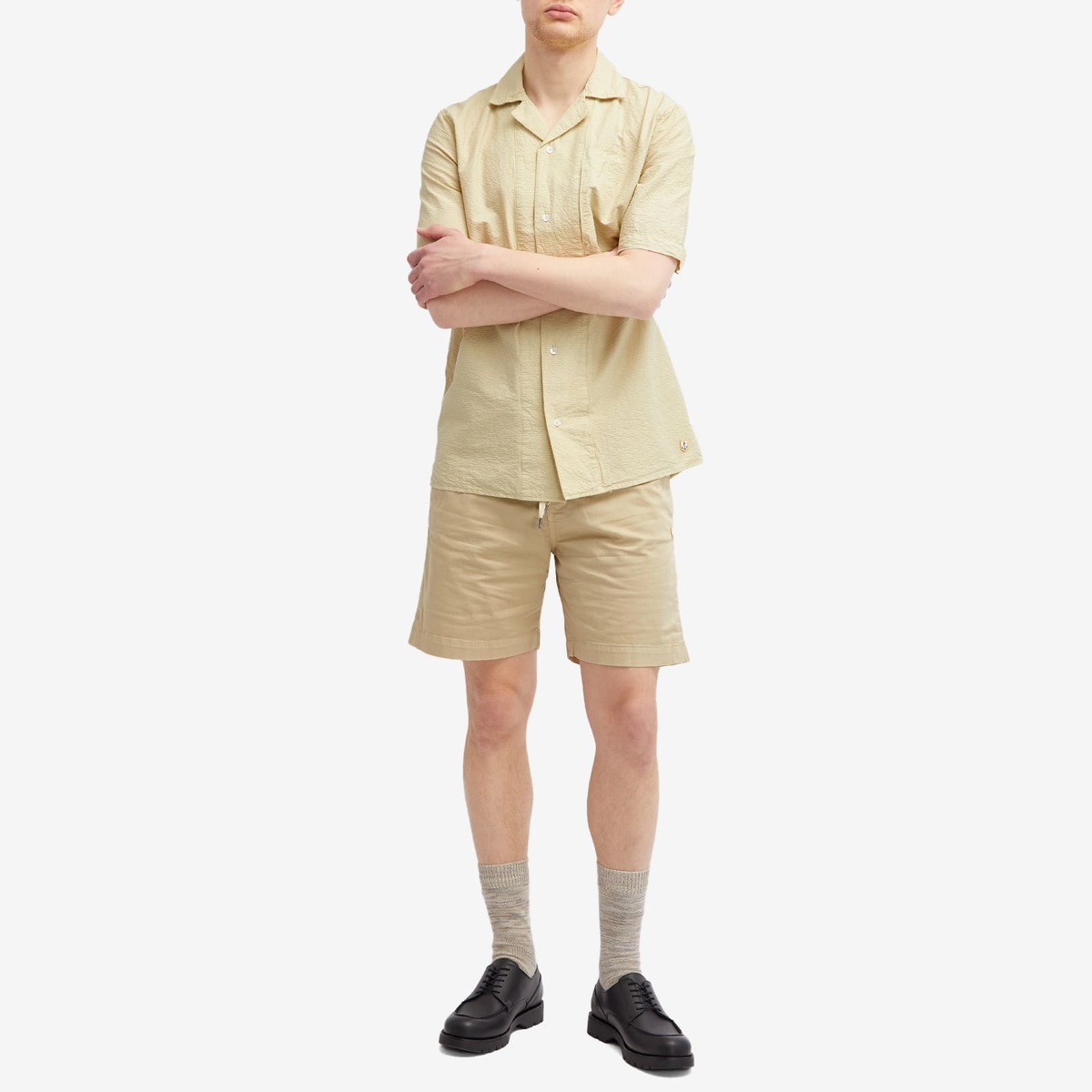 Armor-Lux Men's Drawstring Shorts in Pale Olive
