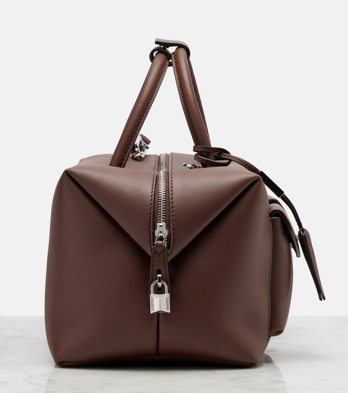 Max Mara Large leather top-handle bag