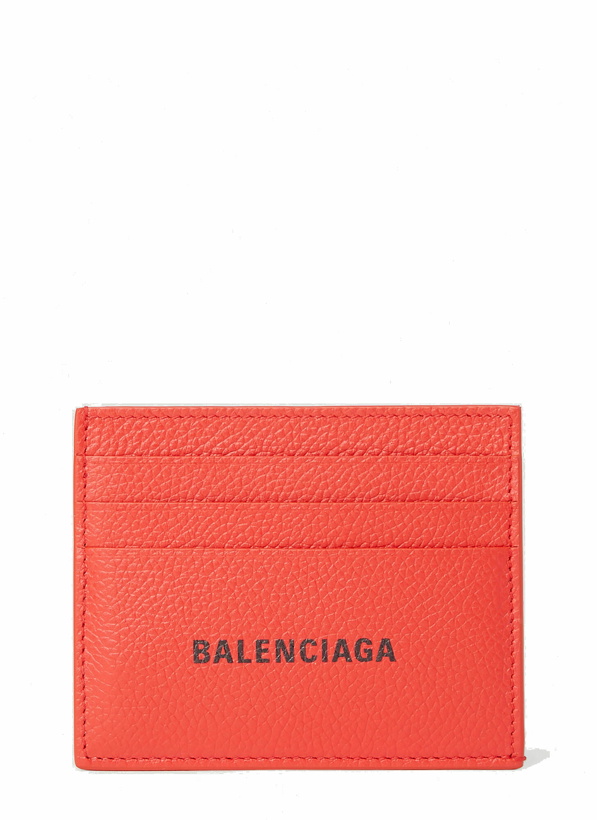 Photo: Balenciaga - Logo Print Cardholder in Red