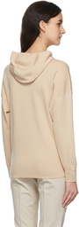 Max Mara Beige Wool Ulrico Hoodie