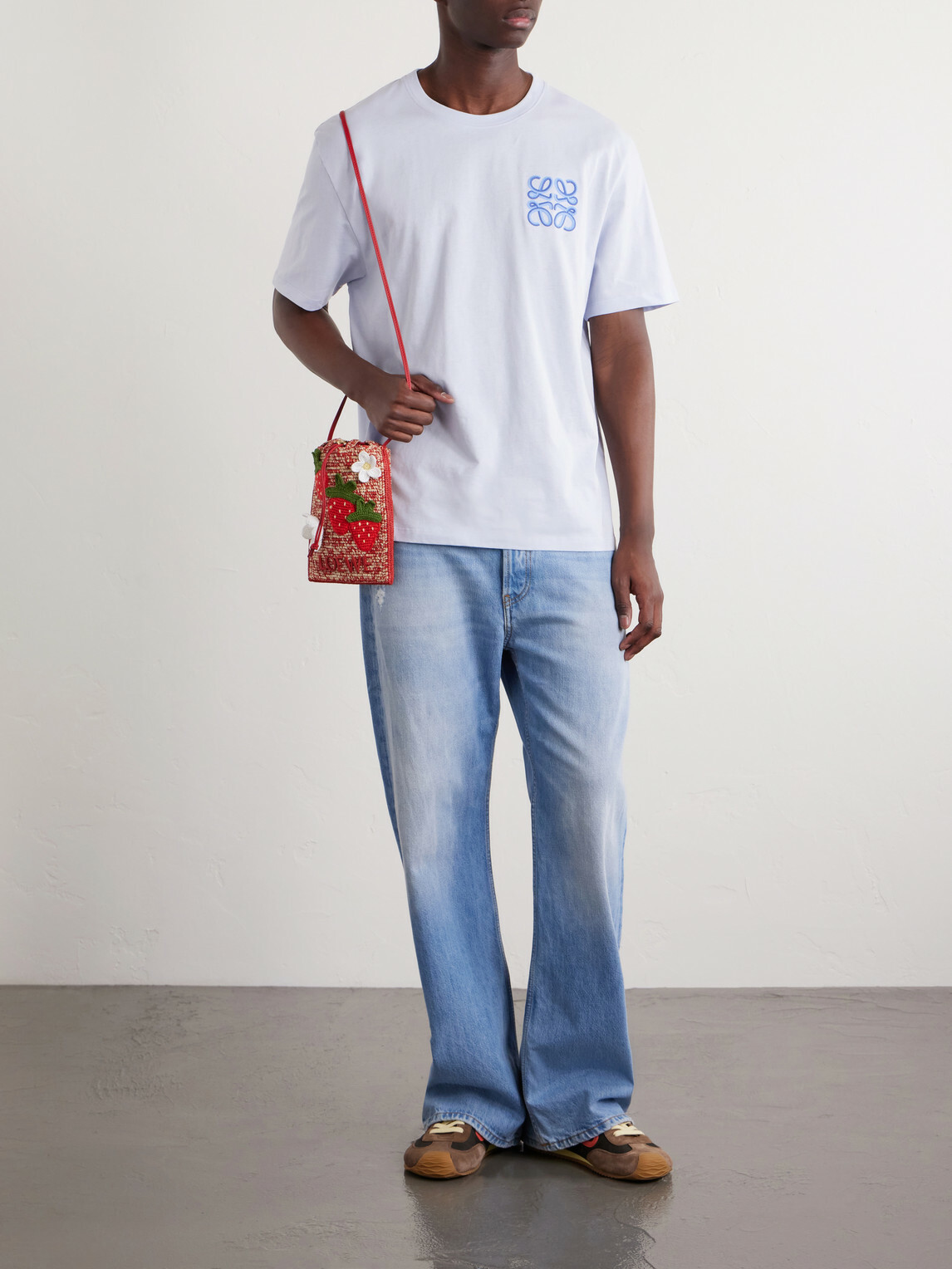 LOEWE - Paula's Ibiza Logo-Embroidered Cotton T-Shirt - Blue