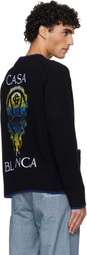 Casablanca Black Flaming Tennis Ball Cardigan