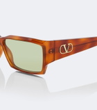 Valentino Classico VLogo rectangular sunglasses