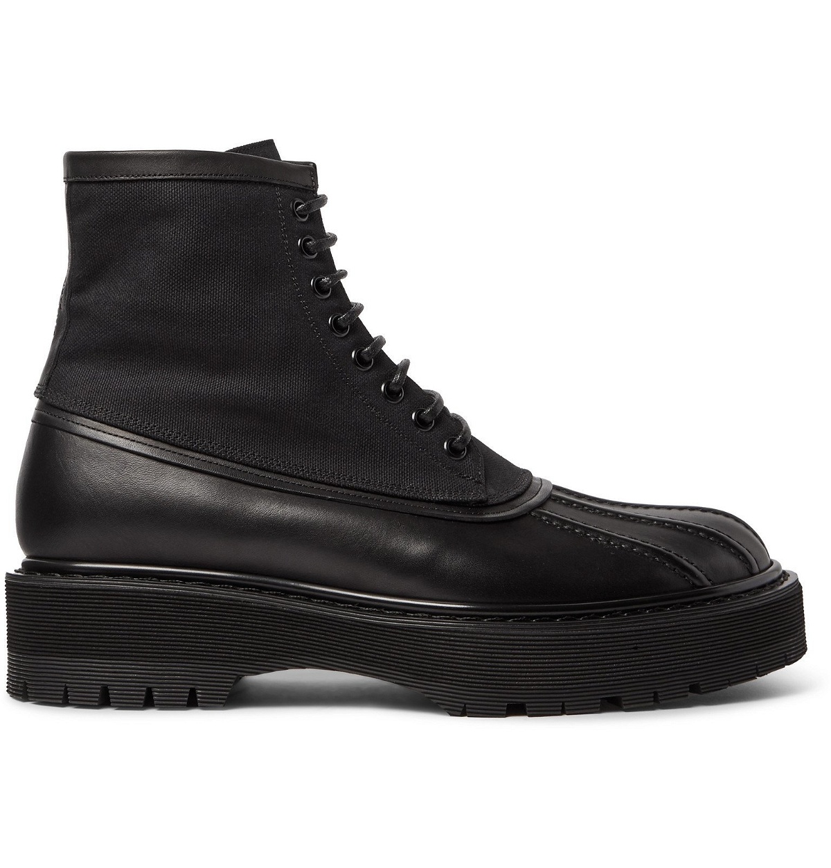 Givenchy - Camden Leather and Canvas Boots - Black Givenchy