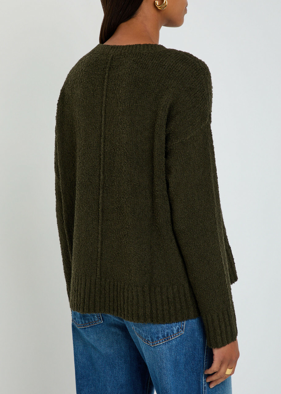 Eileen Fisher Pintuck Bouclé Jumper Brown