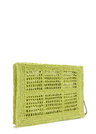 Tory Burch Ella Raffia Clutch - Green - One Size