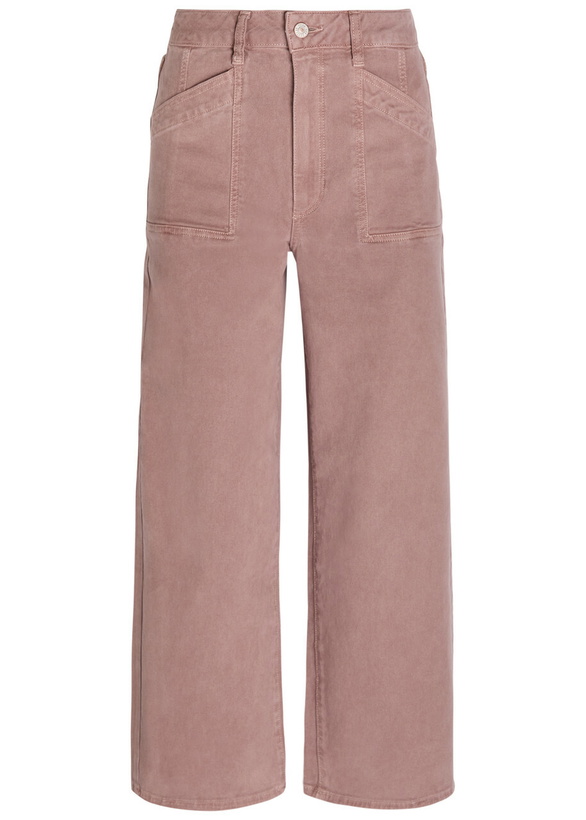 Photo: Paige Anessa Cropped Wide-leg Jeans Pink