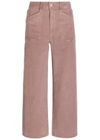 Paige Anessa Cropped Wide-leg Jeans Pink