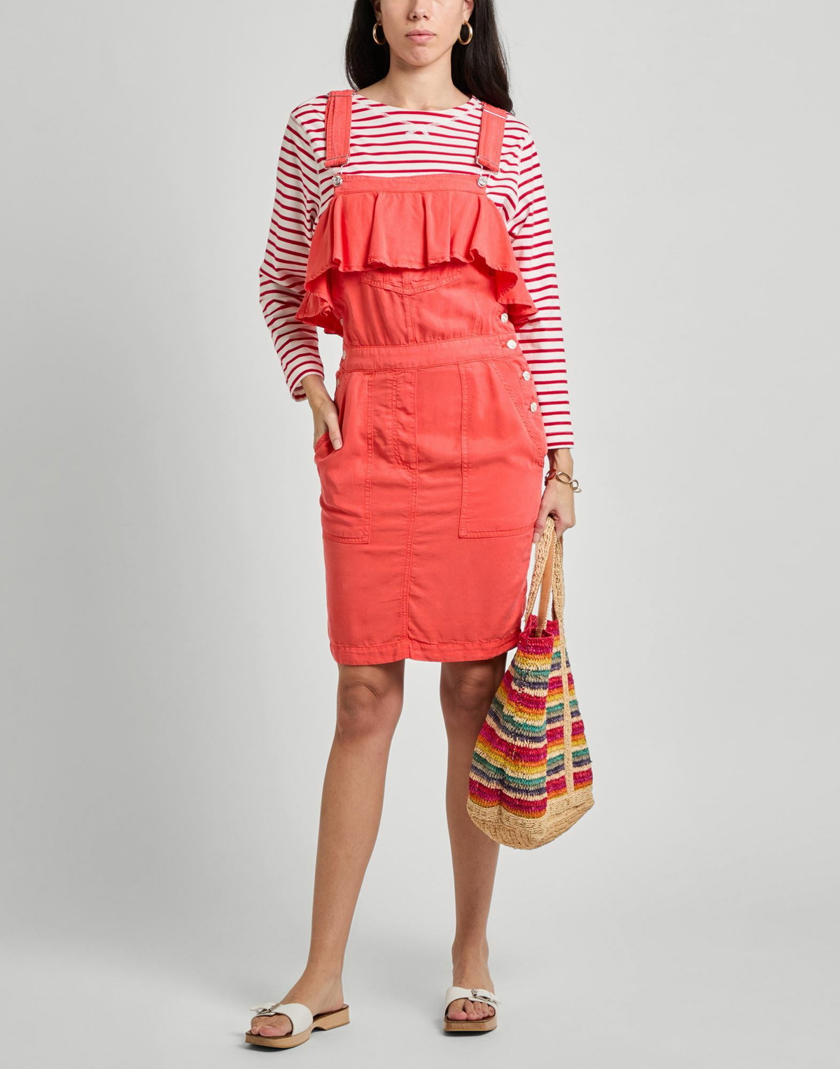 Moschino Jeans Womens Overalls Coral