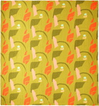 Cold Picnic Green & Khaki Aviary Early Spring Late Summer Queen Quilt