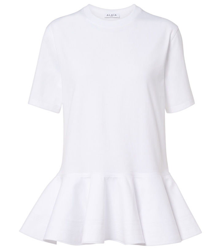 Photo: Alaïa Peplum cotton jersey T-shirt