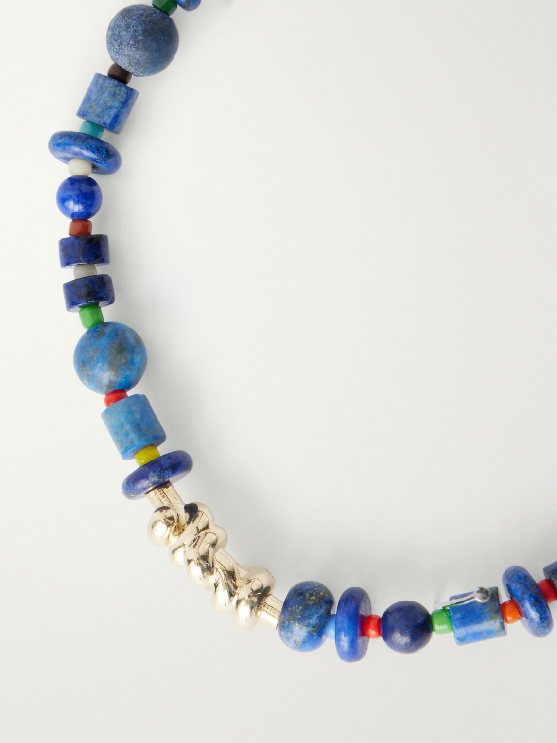 Luis Morais - 14-Karat Gold Lapis Lazuli Beaded Bracelet