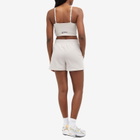 New Balance Women's Linear Heritage Soft Bra Top in Moonrock