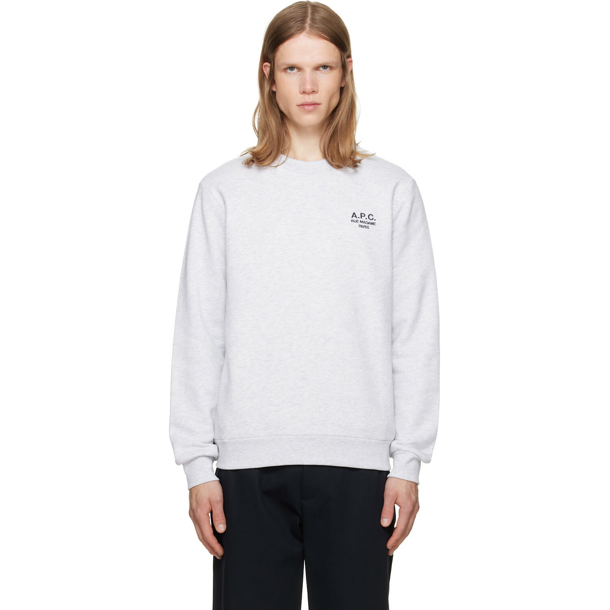 A.P.C. Gray Standard 'Rue Madame' Sweatshirt
