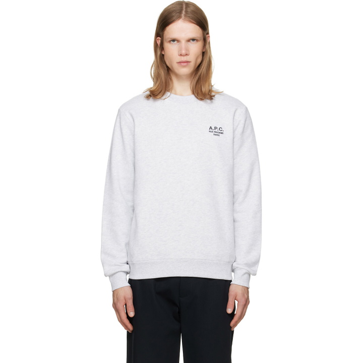 Photo: A.P.C. Gray Standard 'Rue Madame' Sweatshirt