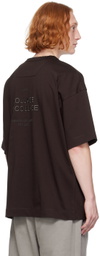 Juun.J Brown Embroidered-Logo T-Shirt