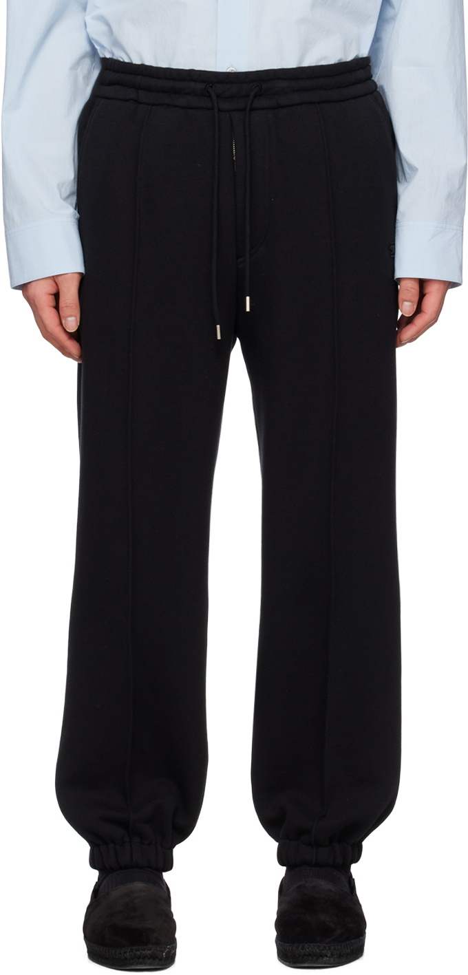 Solid Homme Black String Lounge Pants Solid Homme