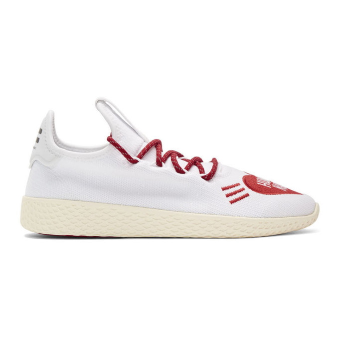 adidas Originals X Pharrell Williams Tennis HU Sneakers In White