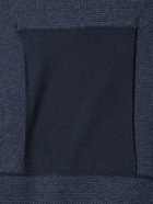 LORO PIANA - Abington Unstructured Silk and Linen-Blend Jacquard Blazer - Blue
