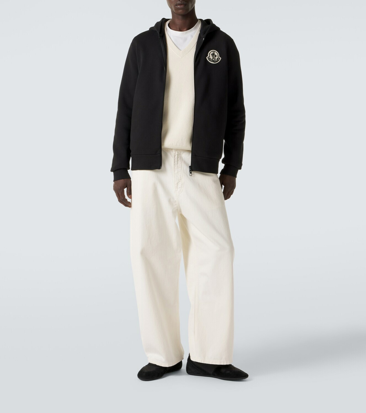 Moncler Logo cotton zip-up hoodie