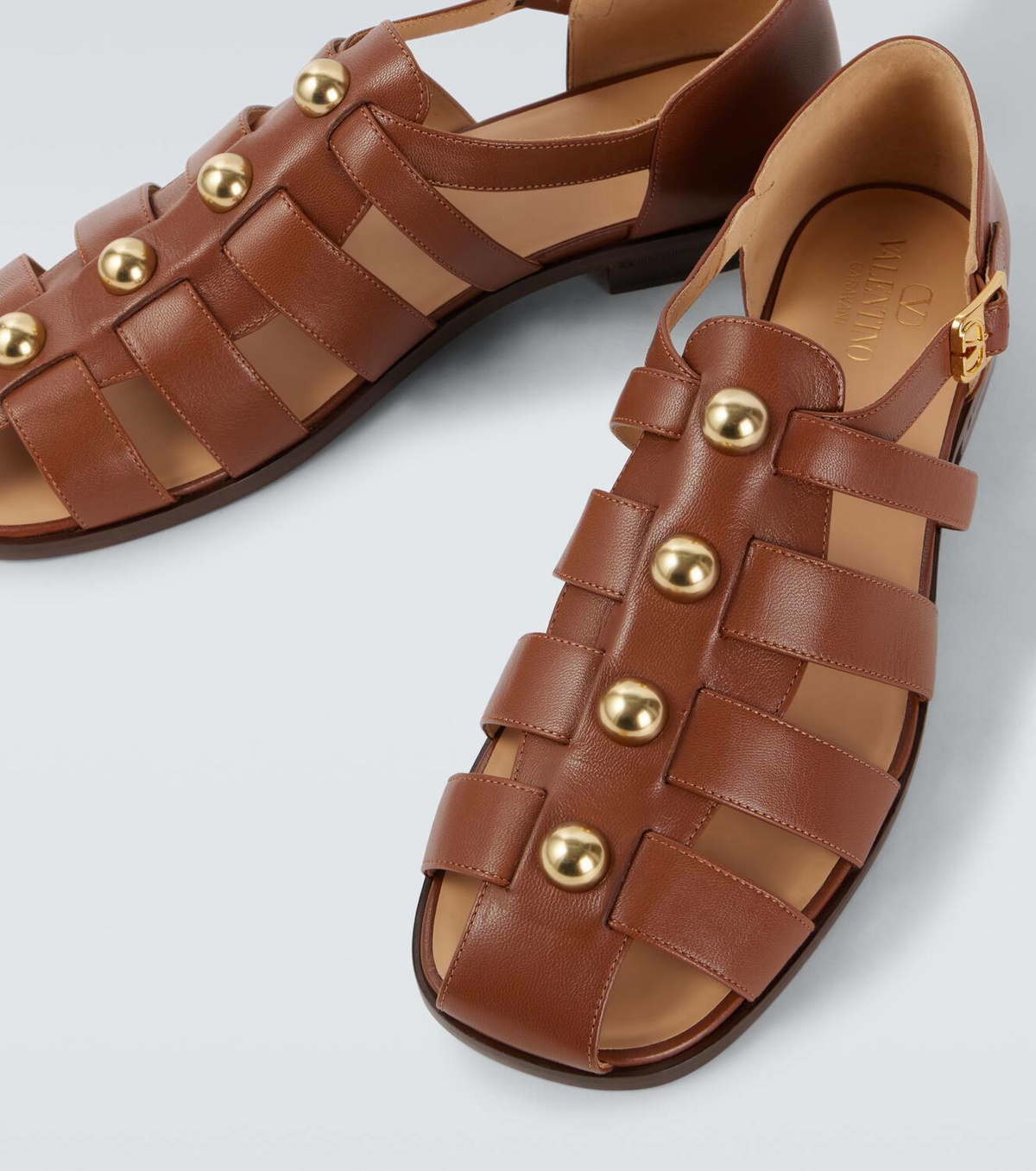 Valentino Garavani Studded leather fisherman sandals