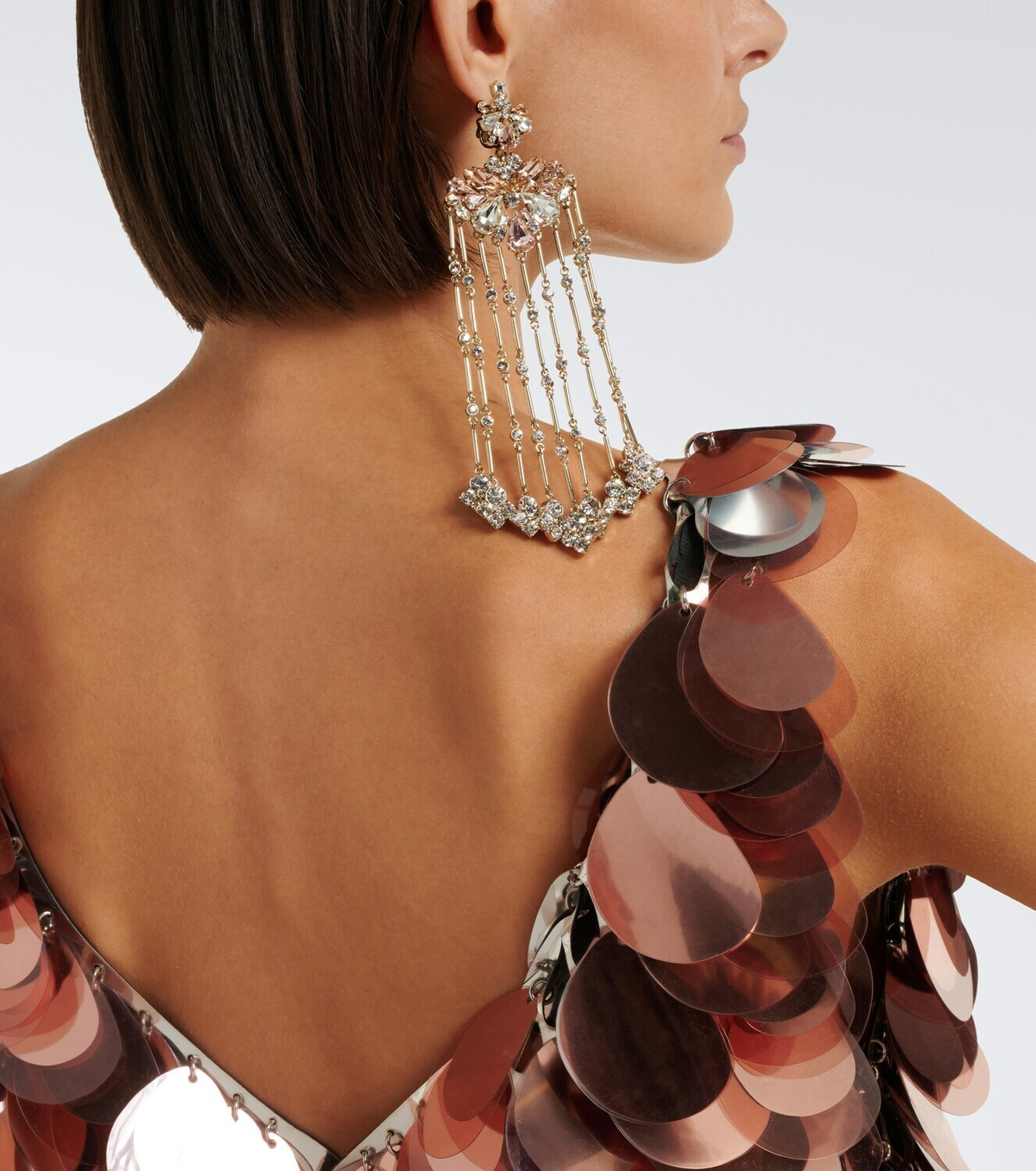 Rabanne Crystal-embellished drop earrings