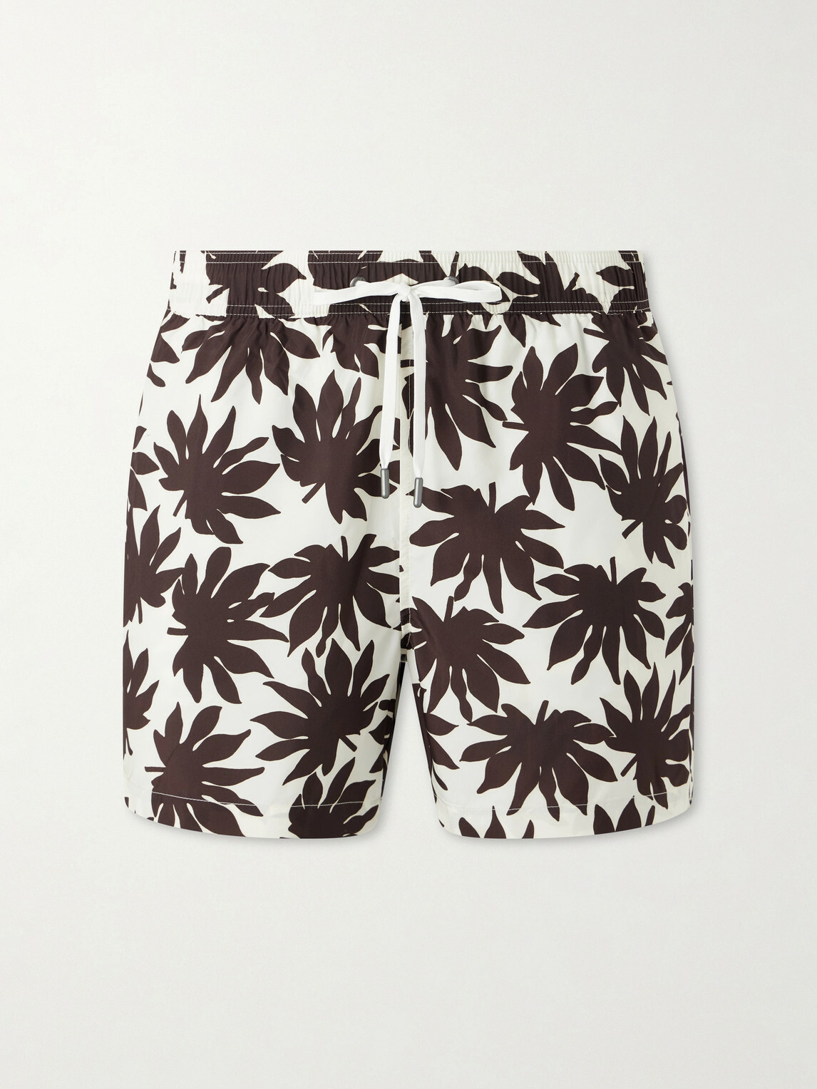 Onia - Charles Straight-Leg Mid-Length Printed Swim Shorts - Brown