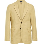 Drake's - Unstructured Linen Suit Jacket - Brown