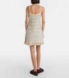 JW Anderson Striped cotton-blend minidress