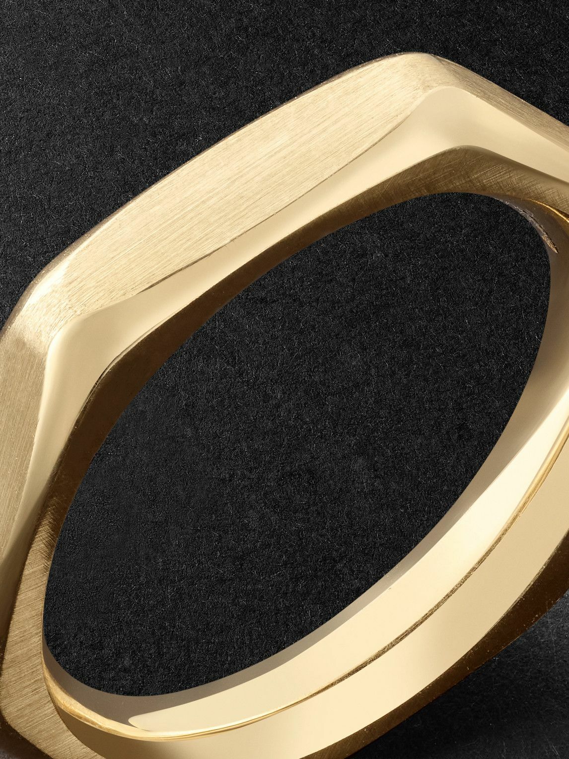 Ouie - M6 Small Brushed 14-Karat Gold Ring - Gold
