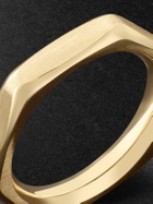 Ouie - M6 Small Brushed 14-Karat Gold Ring - Gold