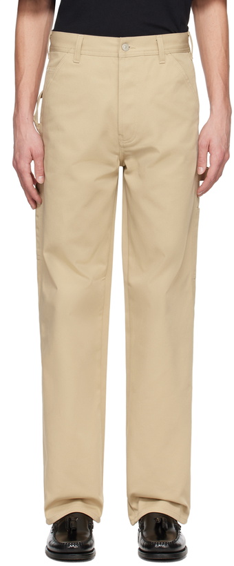 Photo: Le PÈRE Beige Straight-Leg Trousers