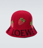 Loewe Strawberry beaded bucket hat