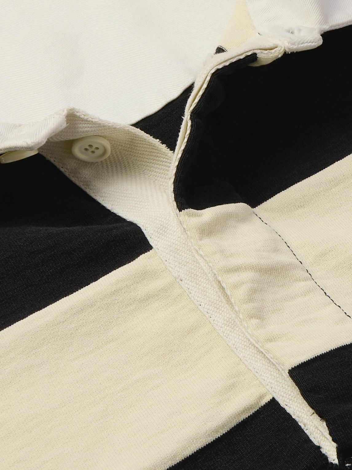 Alexander McQueen - Oversized Logo-Embroidered Striped Alexander McQueen - Oversized Logo-Embroidered Striped