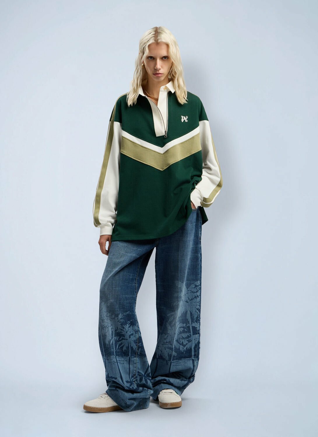 Palm Angels Palms Loose Denim Pants