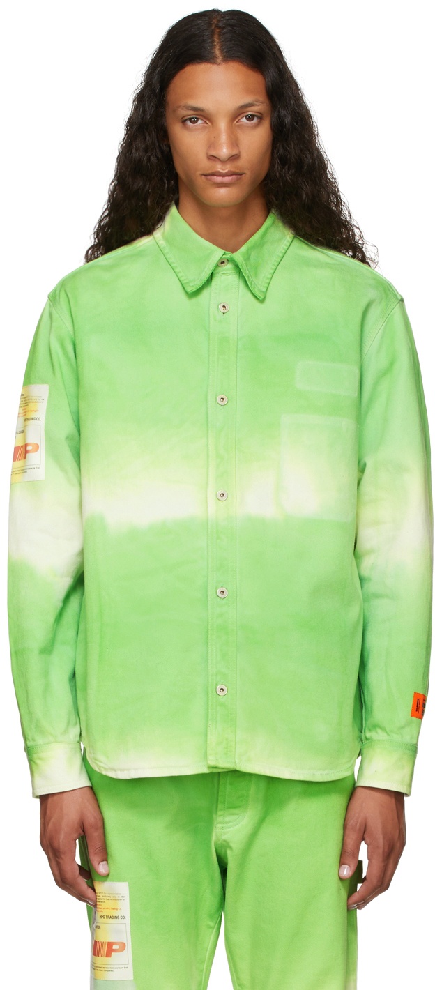 Photo: Heron Preston Green Label Tie-Dye Shirt