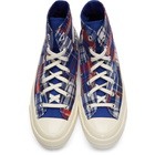 Converse Blue and Red Twisted Prep Chuck 70 High Sneakers