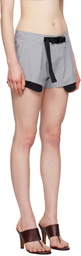 JOHANNA PARV Grey Belted Shorts