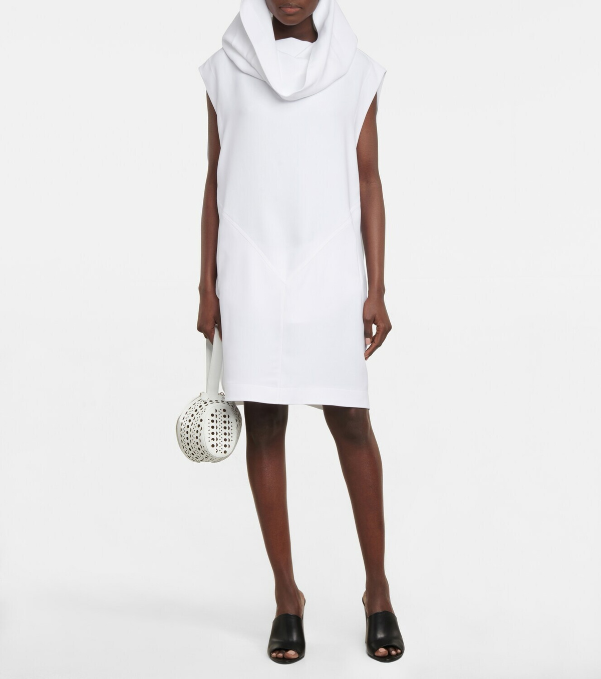 ALIA BOATNECK MERINO TOP WITH SILK TRIM CUFF main image 1