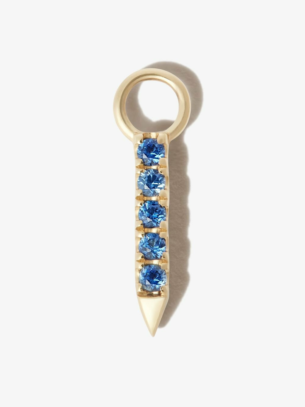 MARIA TASH 18K Yellow Gold Eternity Bar Short Diamond And Sapphire Charm